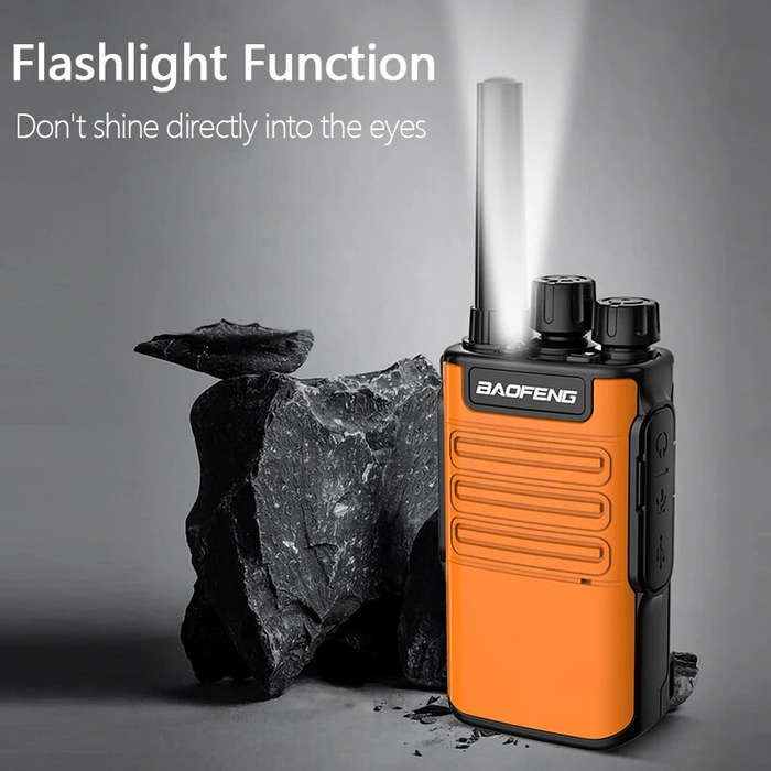Orange - Baofeng BF-V8 Walkie Talkie 5W 16 Channels Long Range 1-8KM 1500mAh Battery Voice Encryptio