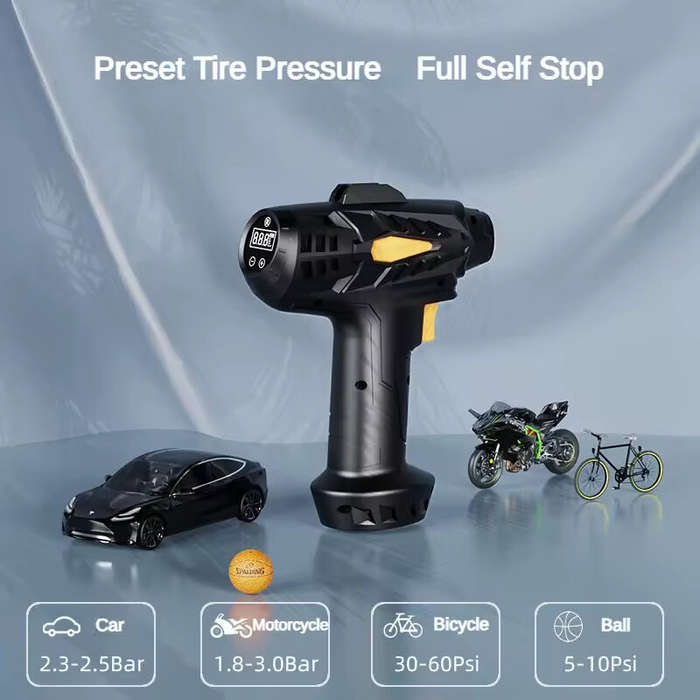 #1 - 150PSI Cordless Smart Touch Inflator Pump Car Air Pump Portable Digital Display Electric Car Ti