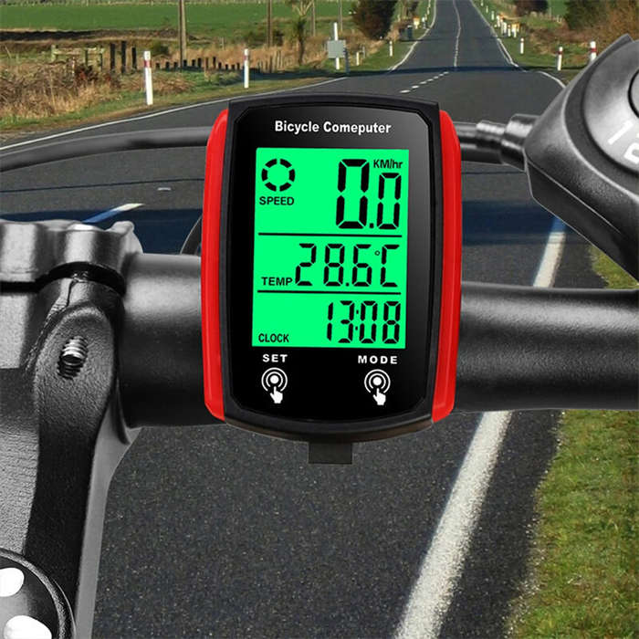 Black - XANES Waterproof Bicycle Computer LCD Display Wired Speedometer Odometer Cycling Digital Bik
