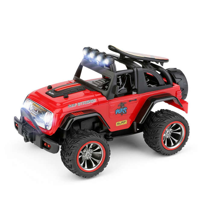 Red - Wltoys 322221 2.4G 1/32 2WD Mini RC Car Off Road Vehicle Models W/ Light Children Toy