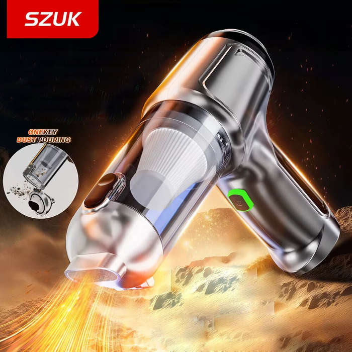 #A - SZUK 4 In 1 Cordless Car Vacuum CIeaner Handheld Cleaning Machine Portable Blower Vacuum Cleane