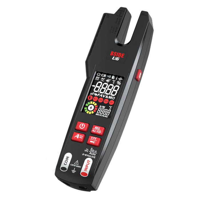 BSIDE U6 Digital Clamp Fork Multimeter AC/DC Voltage Current Tester with Infrared Temperature Measur