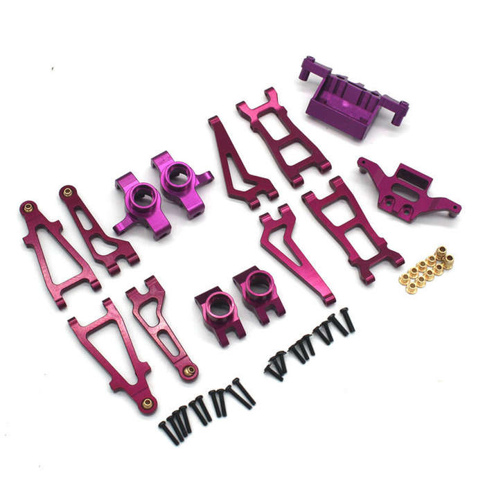 Red - Upgraded Metal Spare Parts for MJX 1/20 20208 JJRC C8811 RC Car Vehicle Models