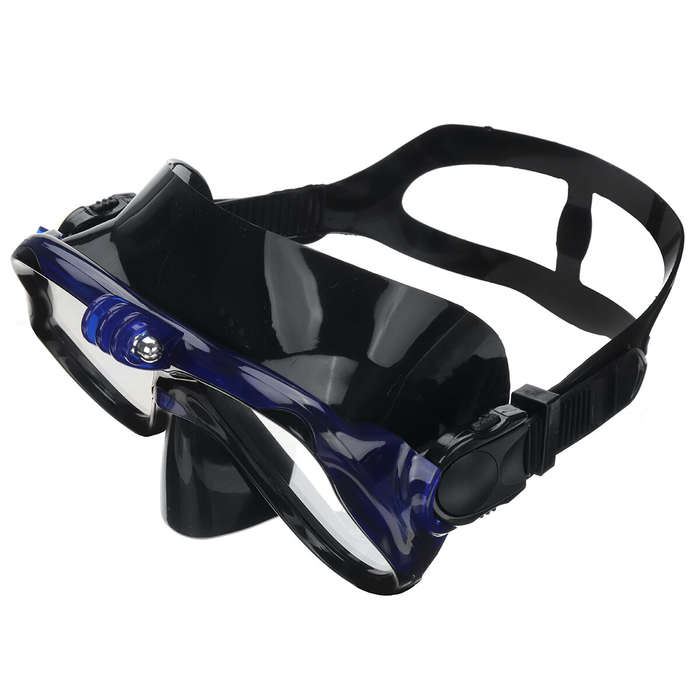 Black - Snorkeling Gear For Adults 3 in 1 Adult Snorkel Set with Camera Mount &Earplugs 100% Dry Top