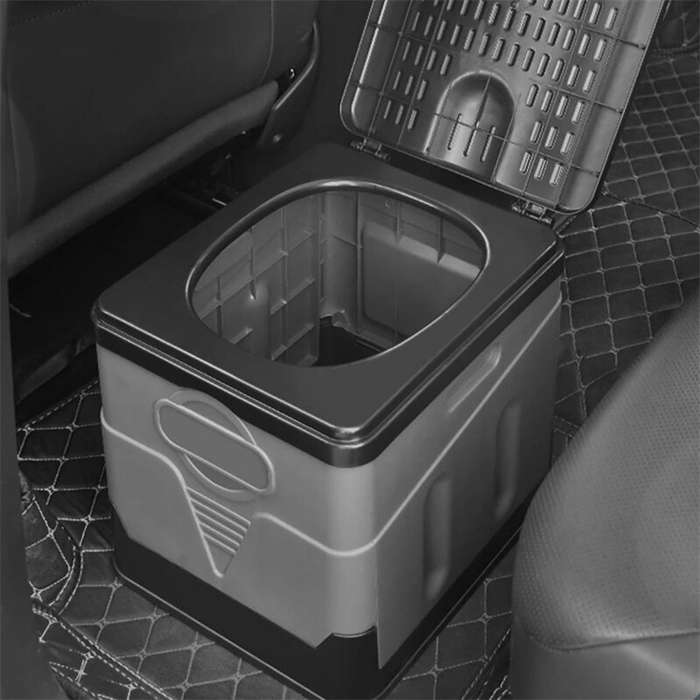 Black grey - Portable Toilet for Camping Adult Foldable Toilet for Car Portable Toilet Outdoor Porta