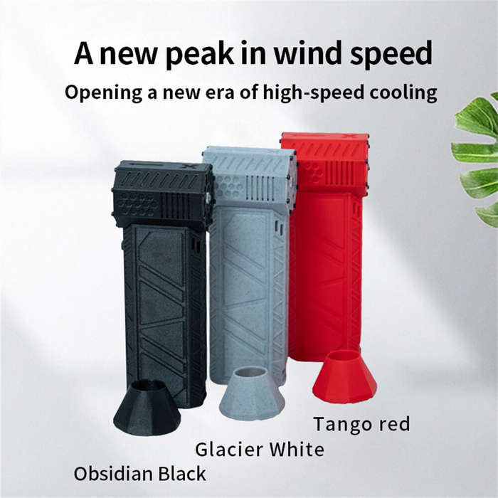 Black - 3+1 Speed Settings Super Power Turbo Fan with High Performance N52 Magnet Versatile Compact