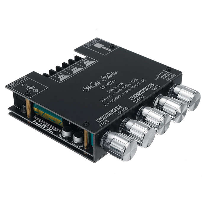 ZK-MT21 bluetooth 5.0 Subwoofer Amplifier Board 50WX2+100W 2.1 Channel Power Audio Stereo Amplifier