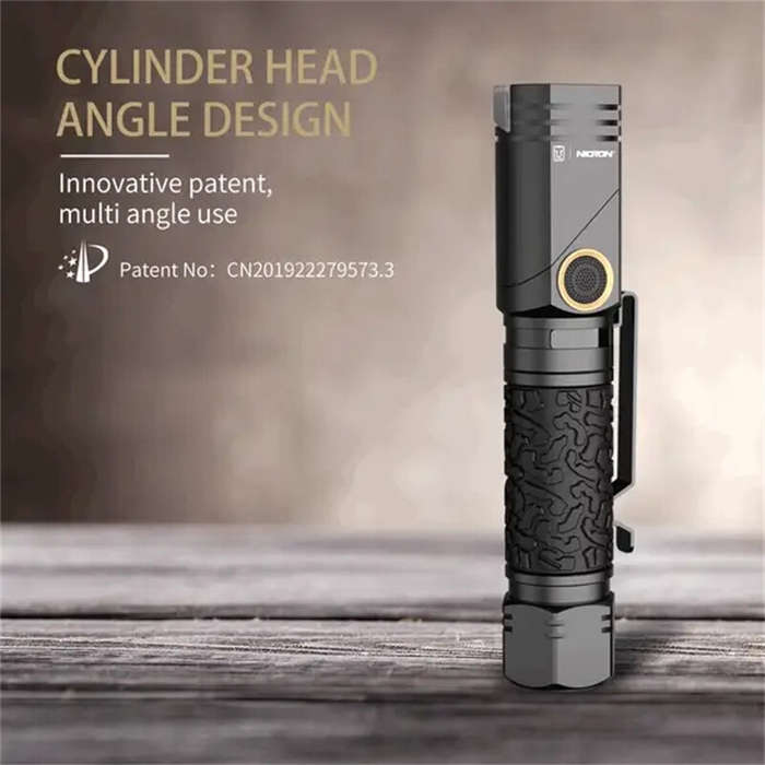 Black - NICRON L71 1500 Lunmens Tactical Flshlights Come with Battery 90 Degree L-shape Working Ligh