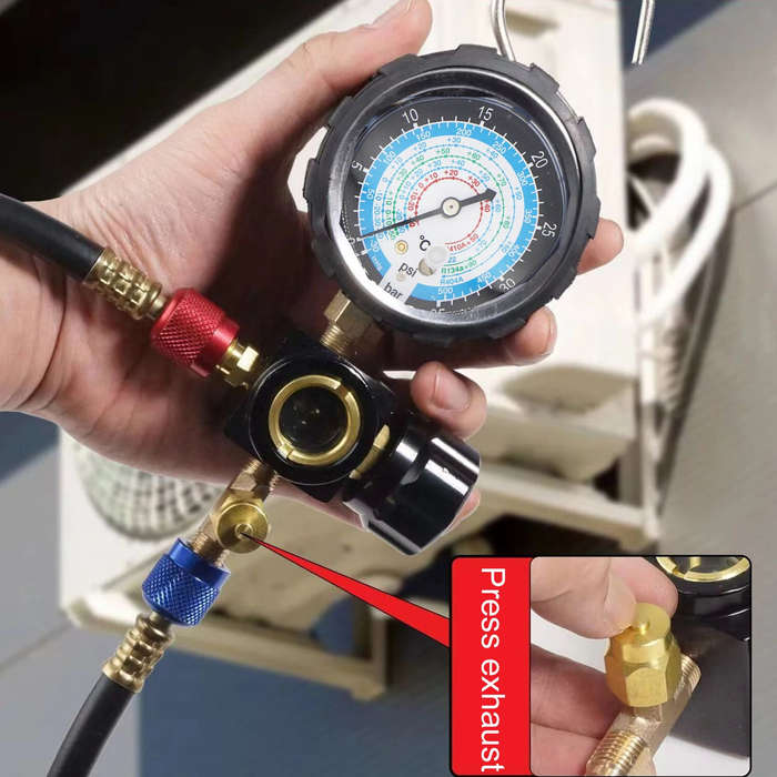 #A - R410a Diagnostic Manifold Freo Gauge Set High Pressure A/C Refrigeration Tool for R22/R410A/R13