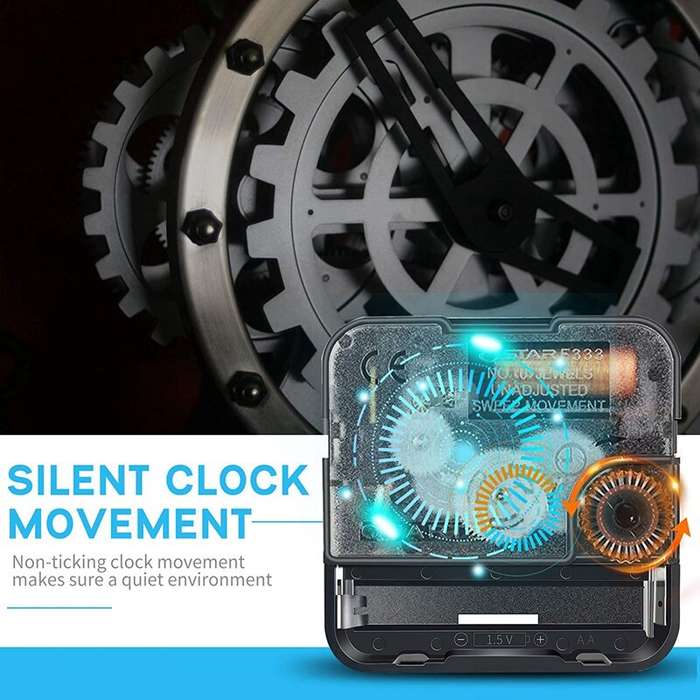 Black - 10 Inch Classic Quartz Decorative Clock No Ticking Silent Wall Clock Easy to Read Suitable f