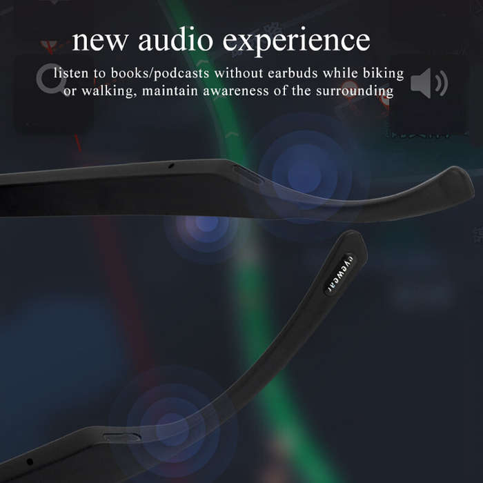 Red - K1K2KXKY KY03 TWS bluetooth Glasses Earphone Stereo Sound Dual Speakers AAC Audio HD Polarized