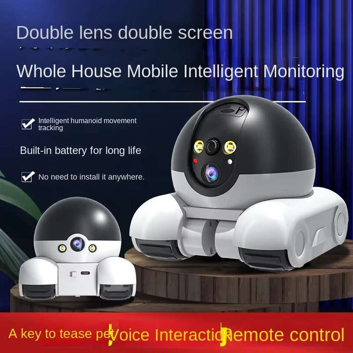 Black/White - 1080P HD WIFI Camera PTZ IP Security Protection Surveillance Camera Auto Tracking Baby
