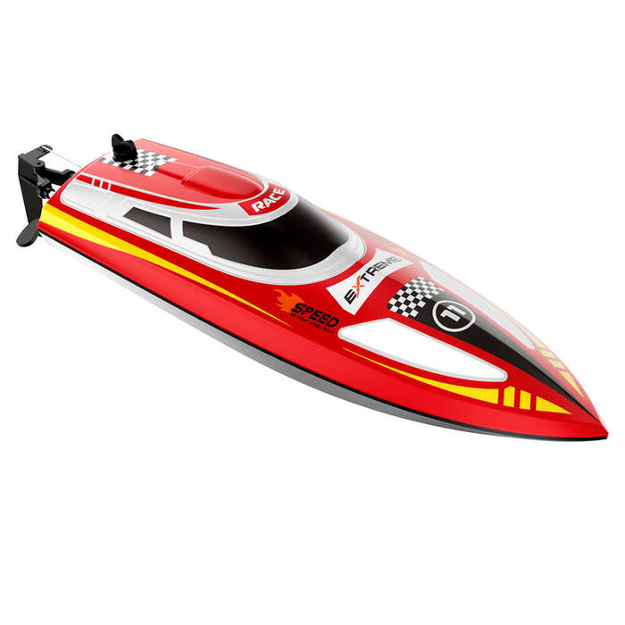 Red - Flytec V003 RTR 2.4G 30km/h RC Boat High Speed Competitive Racing LED Lights Waterproof Auto C