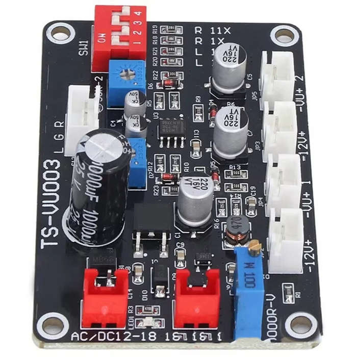 Black - TS-VU003 VU Meter Driver Board Adjust VU Meter Driver Panel Backlight High-Frequency Low-Pas
