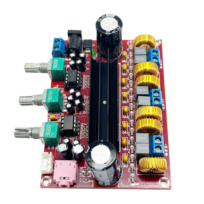 Red - XH-M139 Digital Amplifier Board TPA3116D2 2.1 Channel Amplifier Module DC 12-24V 3 Sound Chann