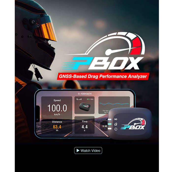 Black - Xparkle PBOX Mini GPS Based Performance Meter Box Vehicle Performance Analyzer with Accelera