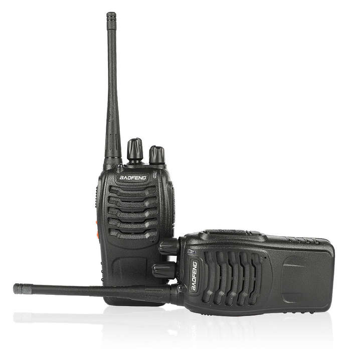 With USB Charger - 2Pcs/set Baofeng BF-888S Walkie Talkie Portable Radio Station BF888s 5W 16CH UHF