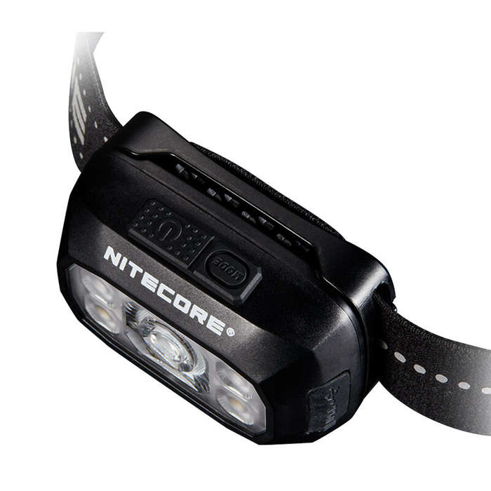 Black - NITECORE NU30 Triple Output Lightweight Headlamp 4* LEDs 500LM Beam Throw 130 Meter White Re