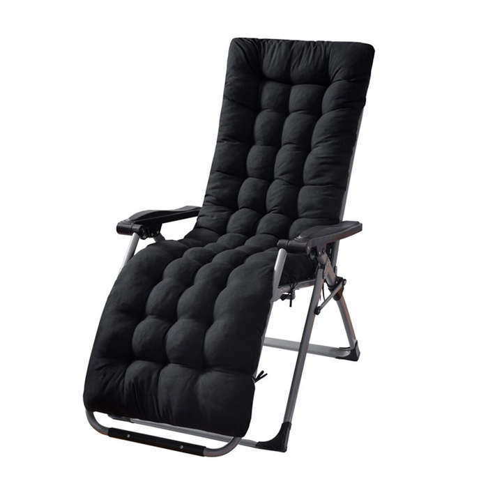 Grey - Softer Rocking Chair Cushion Fabric High Back Wicker Pad for Indoor/Outdoor
