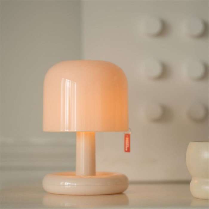 White - USB Rechargeable Creative LED Touch Table Lamp Creative Atmosphere Light Desk Lamp for Livin