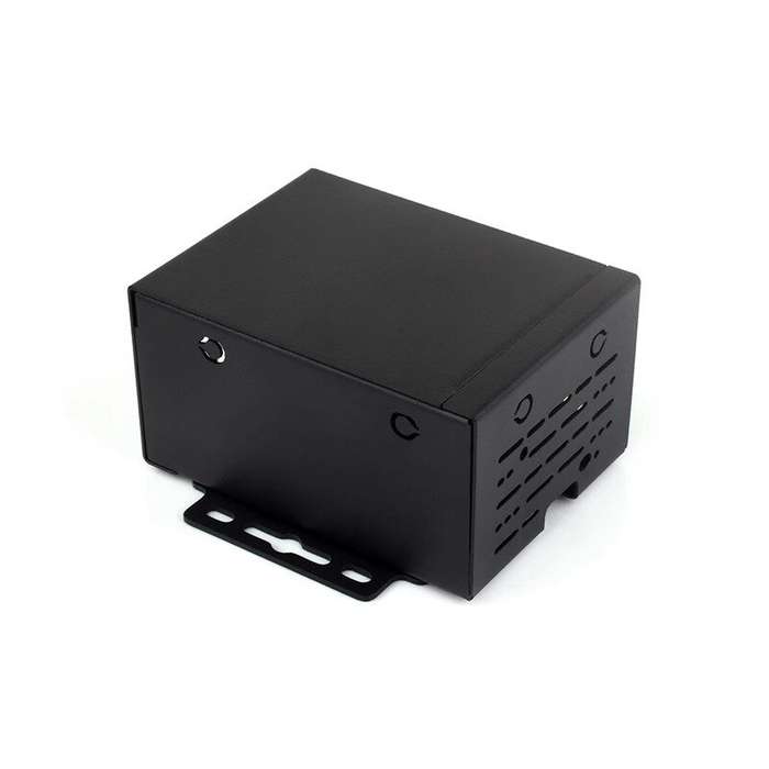 Black - Industrial Metal Case for Raspberry Pi 5/5B Large Space Protective Enclosure Compatible with