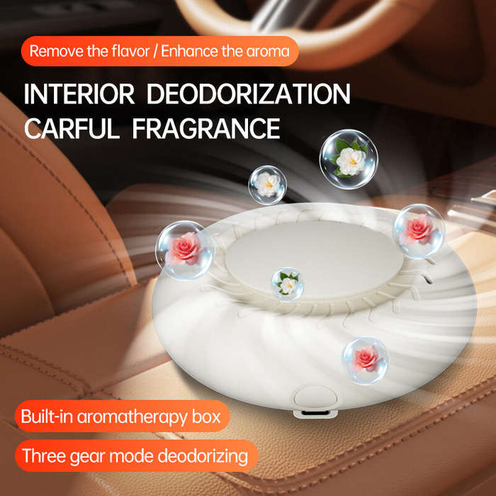 Beige - Household Refrigerator Deodorizing Sterilizing Air Purifier 18650mAh 3 Mode Adjustment Intel