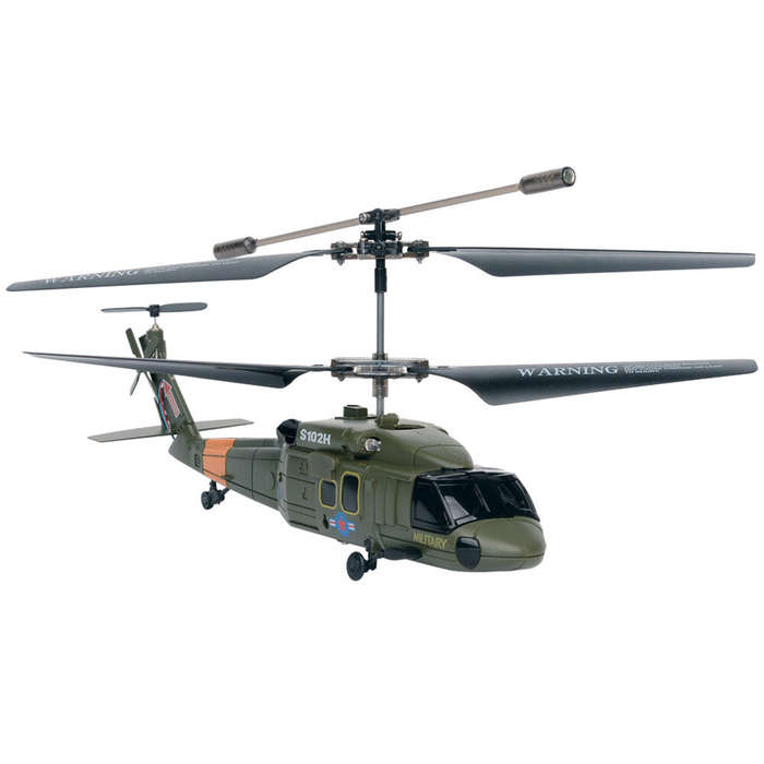 with 1 Battery - SYMA S102H 2.4G 3CH Altitude Hold One Key Take Off/Landing RC Helicopter RTF