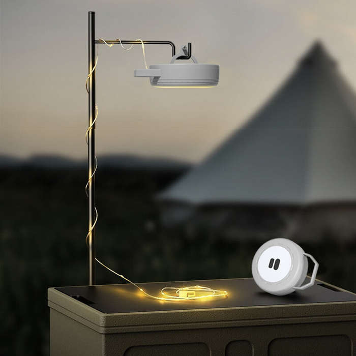 Black - Outdoor Camping Portable Tape Measure Light Tent Camping Canopy Ambient Lighting Decorative