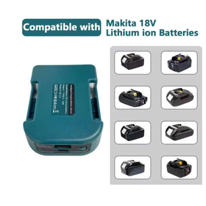 Blue - 1pc For Makita 18V With USB With Type-C Battery Holder For Makita 18V Battery BL1840 BL1850 B