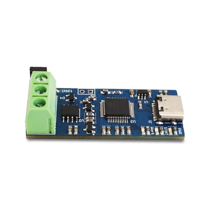Blue - USB To CAN Converter Module 5V Bus Protocol Analysis for Industrial Use V2.0 Type-C Connector