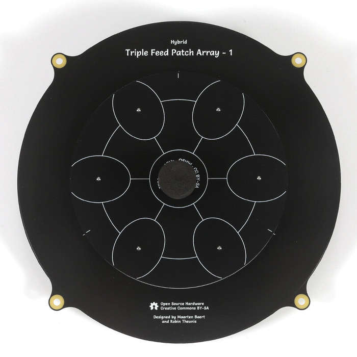 Black - A49T 150mm Triple Feed Patch 5.8GHz 14DBi Pagoda Array FPV Antenna for Long-distance Flight