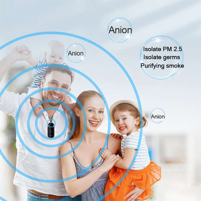 White - Portable Wearable Negative Ion Air Purifier Neck Purifier 1.2 Billion Negative Ion Purifier