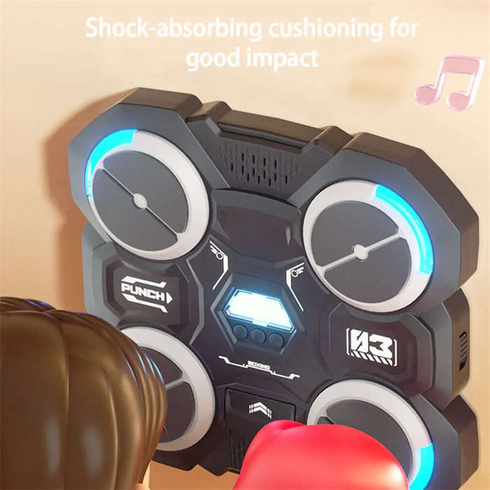 Black - KALOAD Music Boxing Target 3 Adjustable Speed Smart Boxing Target Trainer Reaction Training