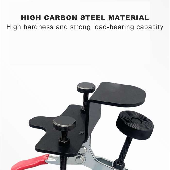 Black - WO YI TOOLS Adjustable Cabinet Jig Carbon Steel Mounting Cabinet Door Installation Positione