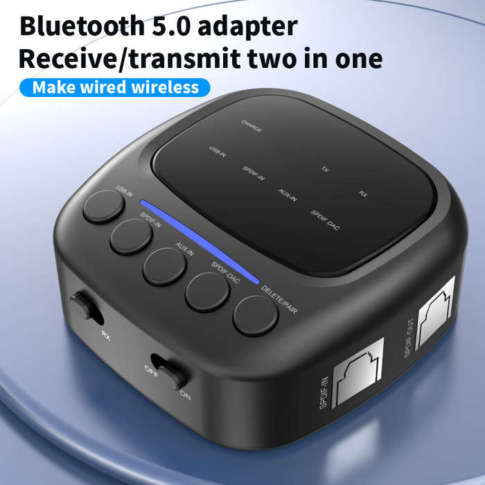 CD05 bluetooth Transmitter Receiver 2-in-1 Wireless Audio Adapter 3.5mm AUX Adapter for Car TV Headp