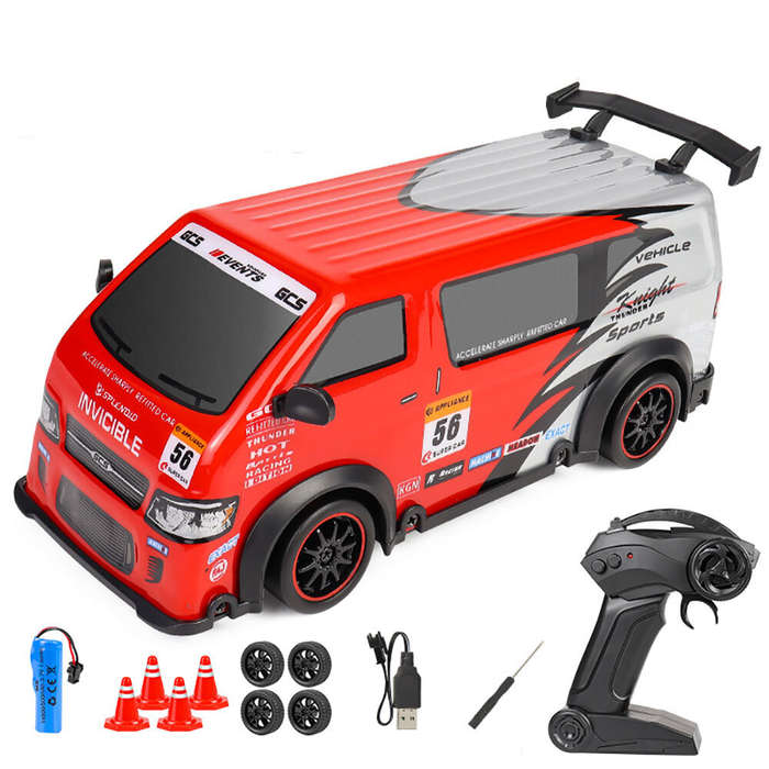 Blue - HR 2159 1/24 4WD 2.4G High-Speed Drift Truck Off-Road Model Electric Remote Control RC Car W/