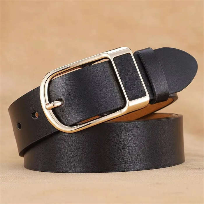130CM - 110-130cm Men's Casual Belt with Alloy Buckle 3.3cm Wide Simple Convenient Business Casual P