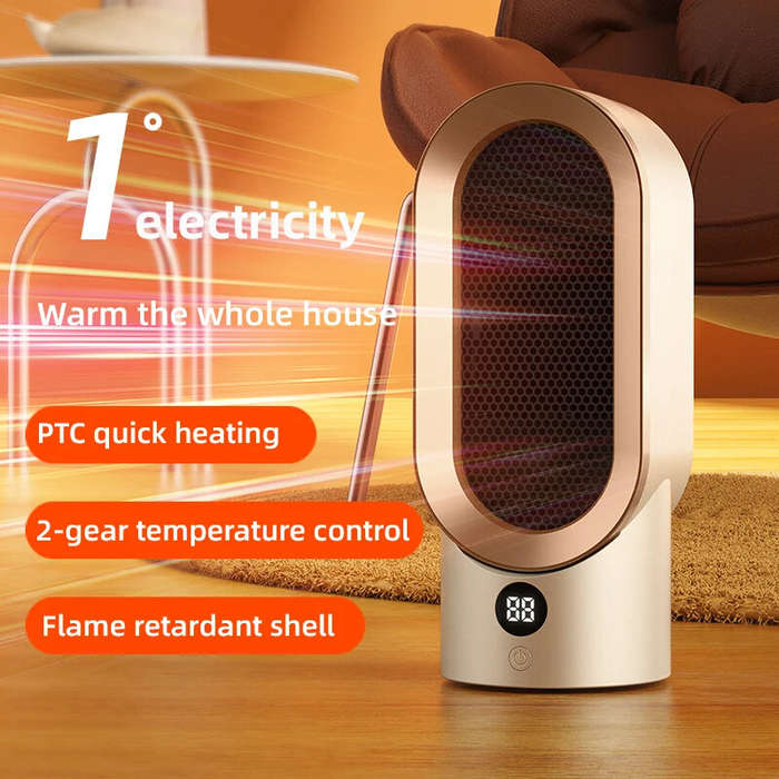 UK Plug - 800W Winter Desktop Heater Quick Heating Electric Portable Fan Heater Warm Air Blower Mini