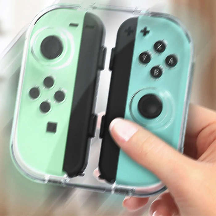 Portable Ver.(No Store Hand Strap) - Mini PC Transparent Storage Box for Nintendo Switch Joy-Con Mag