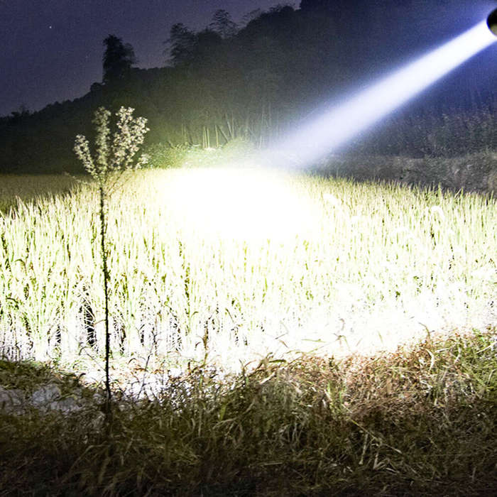 Silver - 1000LM Super Bright Magnetic Flashlight USB Rechargeable Portable LED Work Lamp Multimode 1