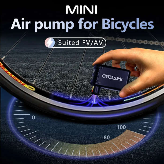 CYCLAMI A2 100PSI Mini Electric Bicycle Air Pump Universal Automatic Rapid Inflation Overheat Protec