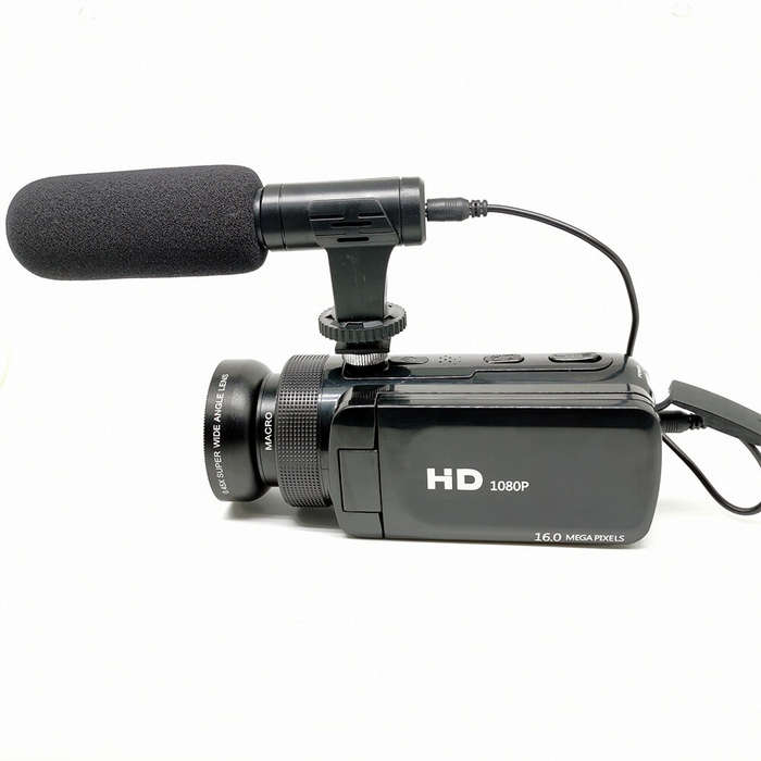 D100 1080P HD Digital Camera 16 Million Pixel Handheld DV Camcorder with Microphone Wide-angle Lens