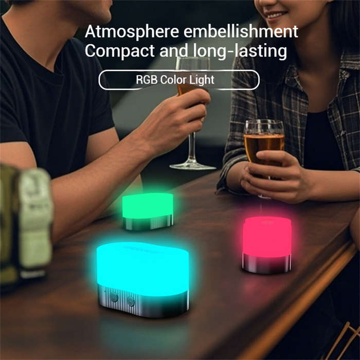 White - Elfeland Rechargeable Magnetic RGB Mood Light Stackable Design Touch Control LED Night Lamp