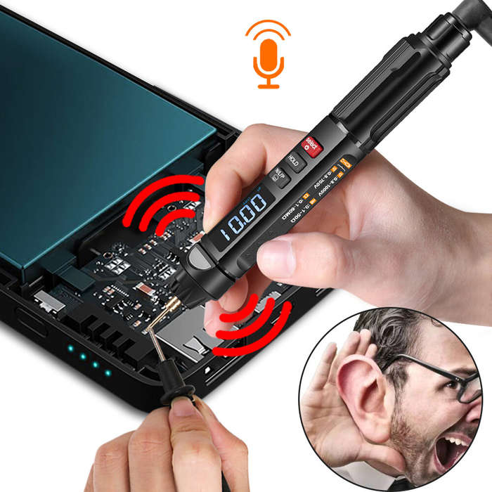 MUSTOOL MT007/MT007 Pro/MT007 Pro-EN True RMS Digital Multimeter + Voltage Test Pen +Phase Sequences