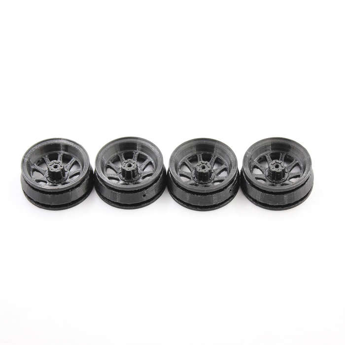 QY3D 4PCS MNRC MN82 1/12 RC Car Parts Tires Wheels Rims for TOYOTA Land Cruiser LC79 Vehicles Models