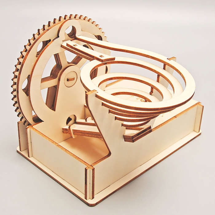 DIY Technology Small Production Wooden Electric Track Steel Ball Slide for Primary Secondary School