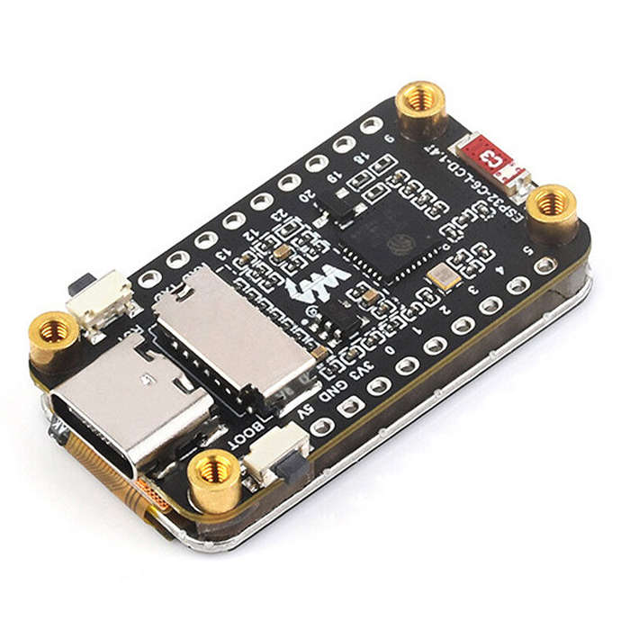 Black - ESP32-C6 1.47inch LCD Display Development Board with 170320 262K Color 160MHz Supports WiFi6