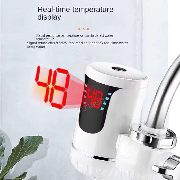 EU - Instant Electric Water Heater Tap 3000W 220V IPX4 Waterproof Rapid Heating Easy Installation fo