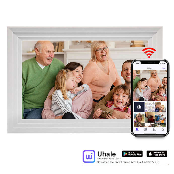 US Plug - 10-inch Smart WiFi Touch Digital Photo Frame Cloud Digital Photo Frame 1280*800 IPS LCD To