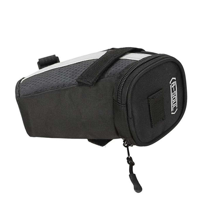 Black - B-Soul 1L Bicycle Bag Large Capacity Nylon Fabric Ultralight Waterproof Bicycle Seat Tail Ba